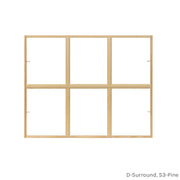 6 light pine colonial window grid insert