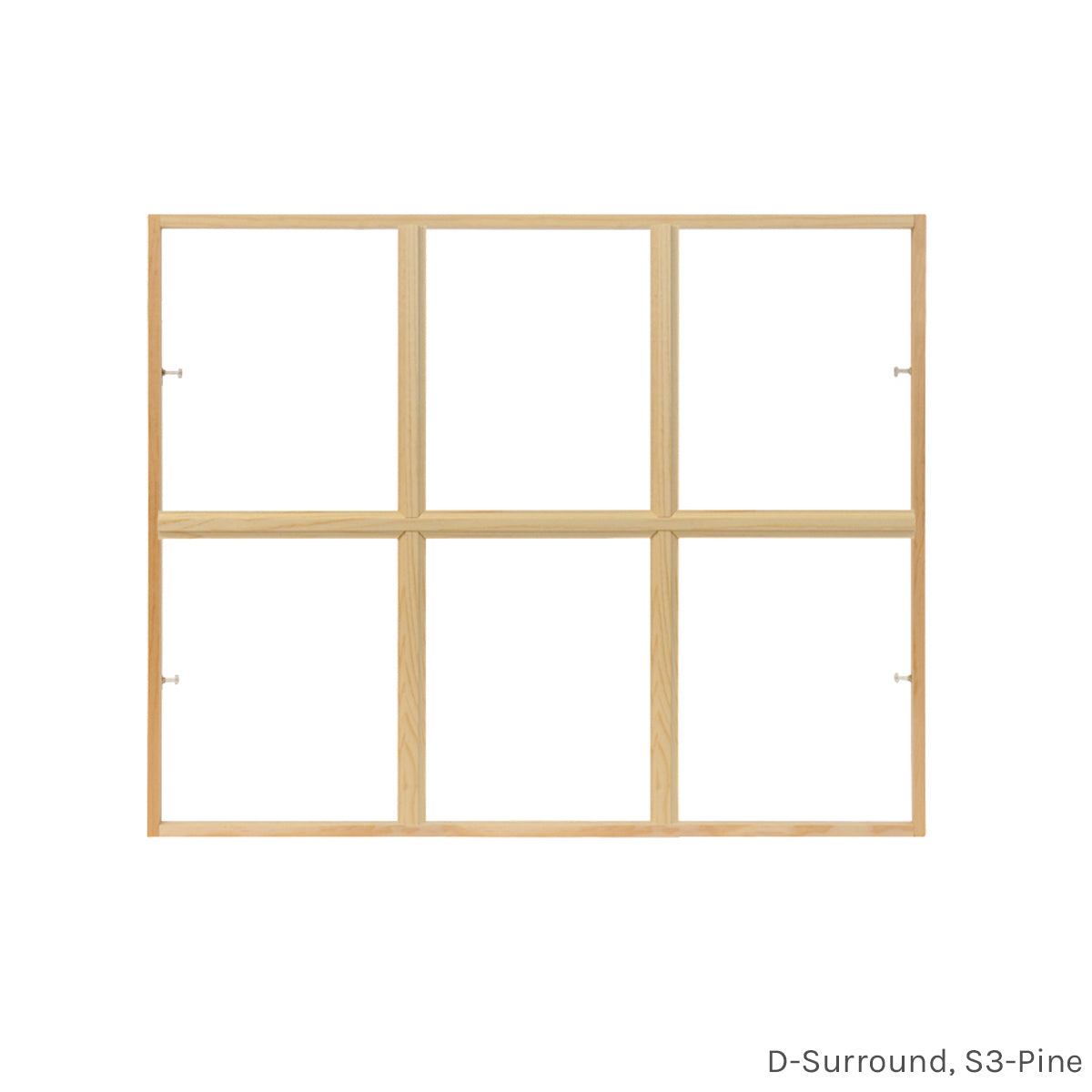 6 light pine colonial window grid insert