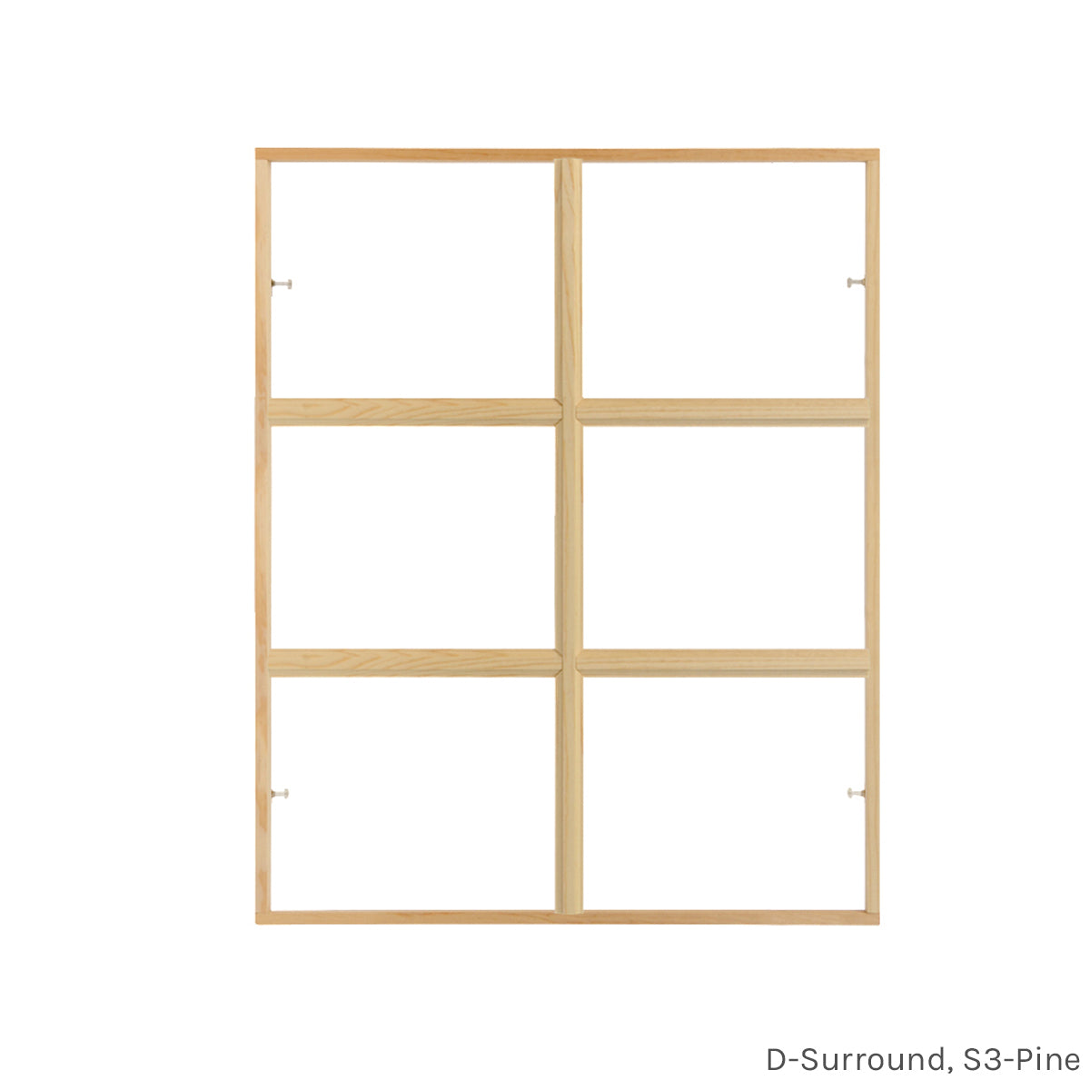 6 light pine colonial window grid insert