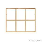 6 light pine colonial window grid insert