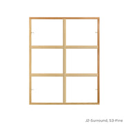 6 light pine colonial window grid insert