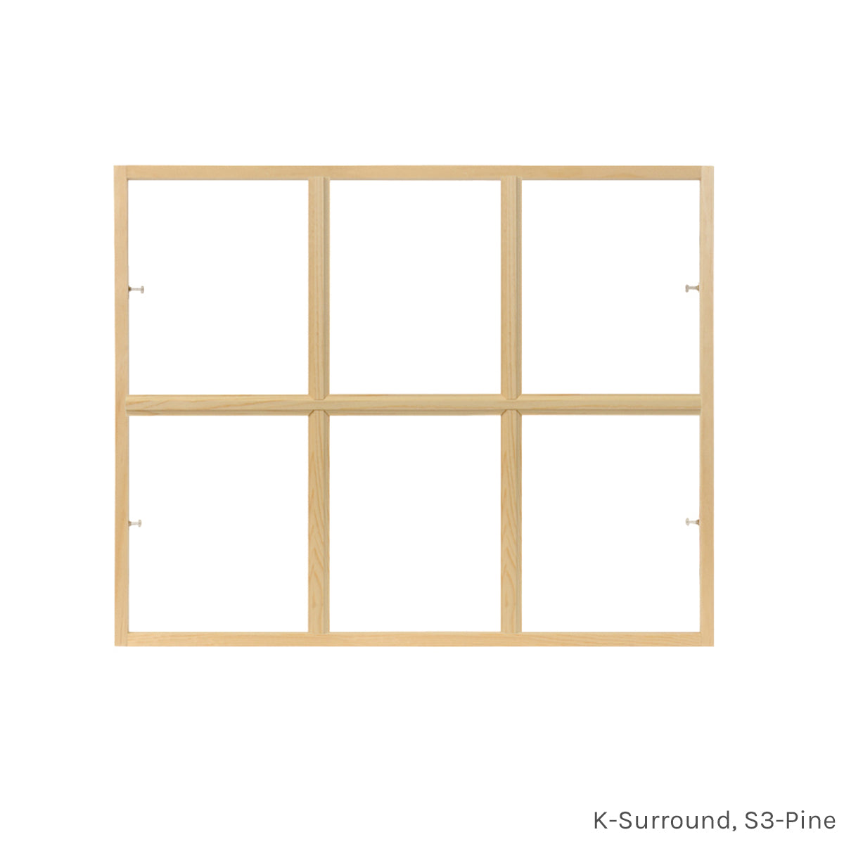 6 light pine colonial window grid insert