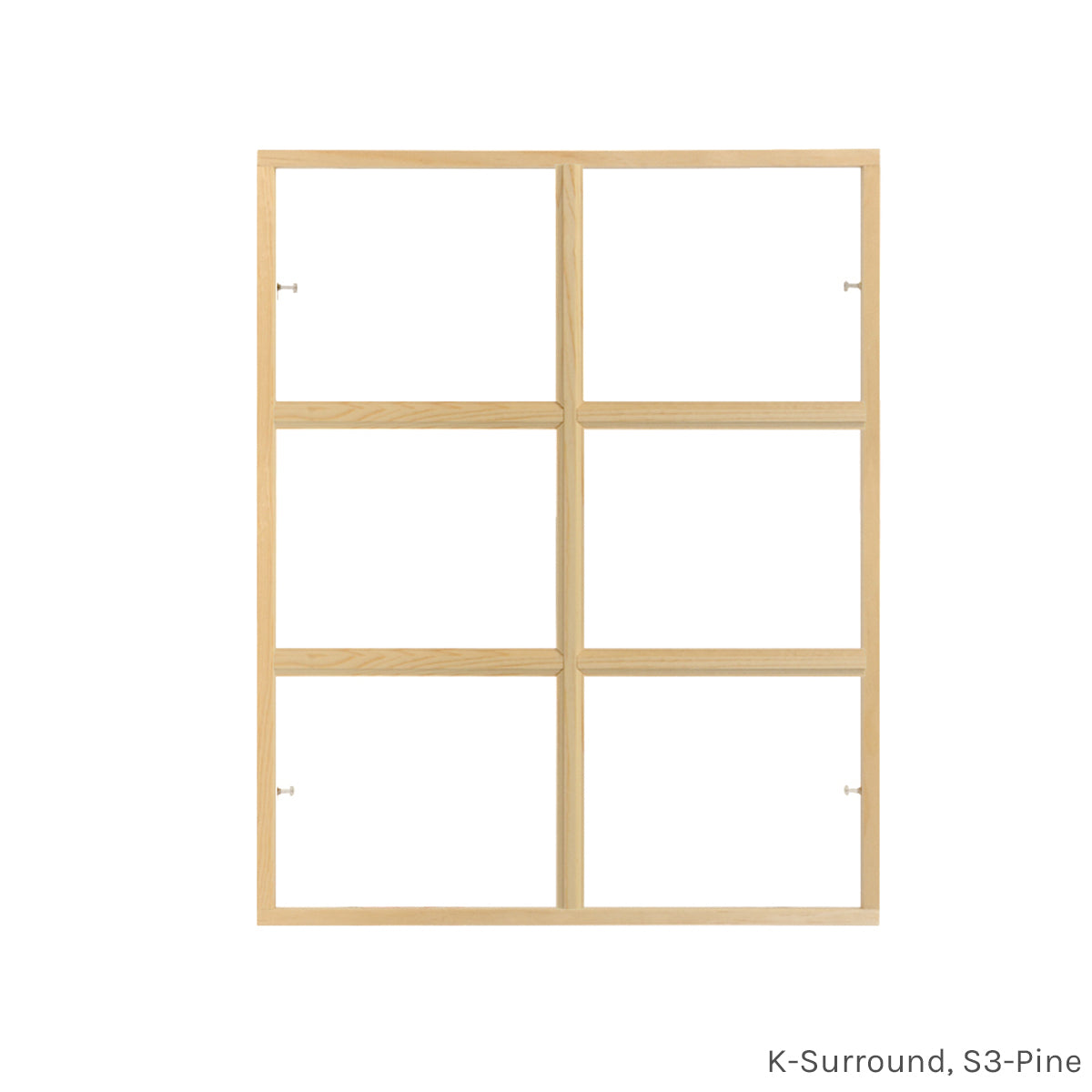 6 light pine colonial window grid insert