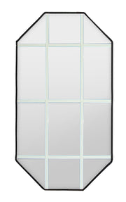 Tall Rambler Glass with White Grille In Glass