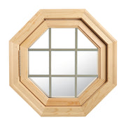 Cabin Breeze Wood Vent Octagon Clear IG Sand Internal Grille Left Hinge