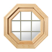 Cabin Breeze Wood Vent Octagon Clear IG Sand Internal Grille Right Hinge